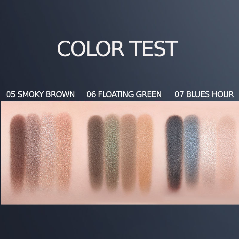 CARSLAN 4 Color Nude Eyeshadow Palette Makeup, 12H Longlasting Highly Pigmented Eye Shadow Palette with Blendable Matte, Glitter and Shimmer Finishes