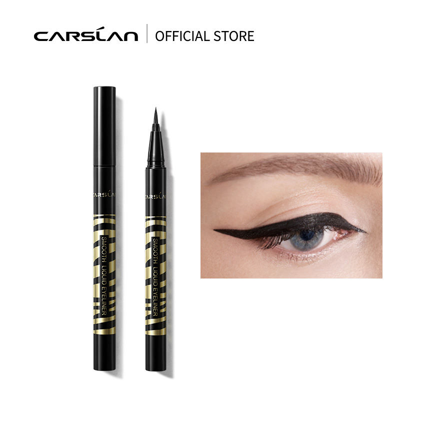 CARSLAN Smooth Liquid Eyeliner, Waterproof, Smudgeproof, 12H Longlasting Eye Liner Pencil