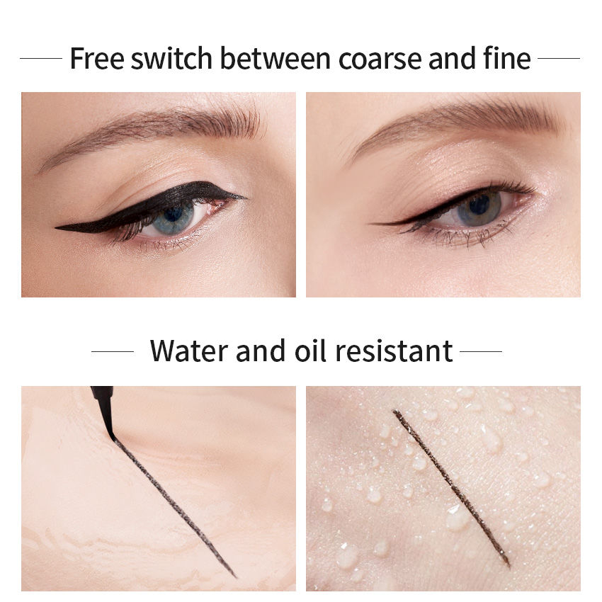 CARSLAN Smooth Liquid Eyeliner, Waterproof, Smudgeproof, 12H Longlasting Eye Liner Pencil
