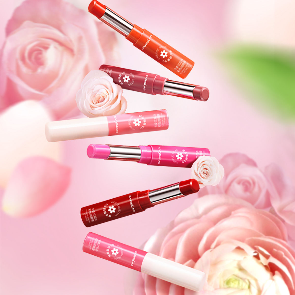 Carslan Rose Moisturizing Lipstick Nutritious Lip Balm - Longlasting Repair Dry Chapped Lip