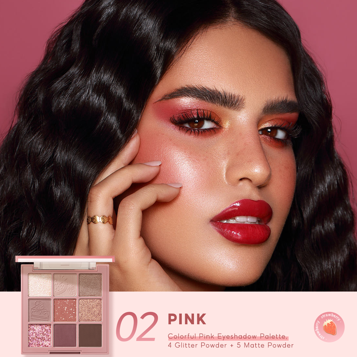 CARSLAN Nude Pink Eyeshadow Palette, 9 Matte Neutral Shades for Effortless Everyday Looks, Longwear, Ultra-Blendable, Rich Colors for Travel