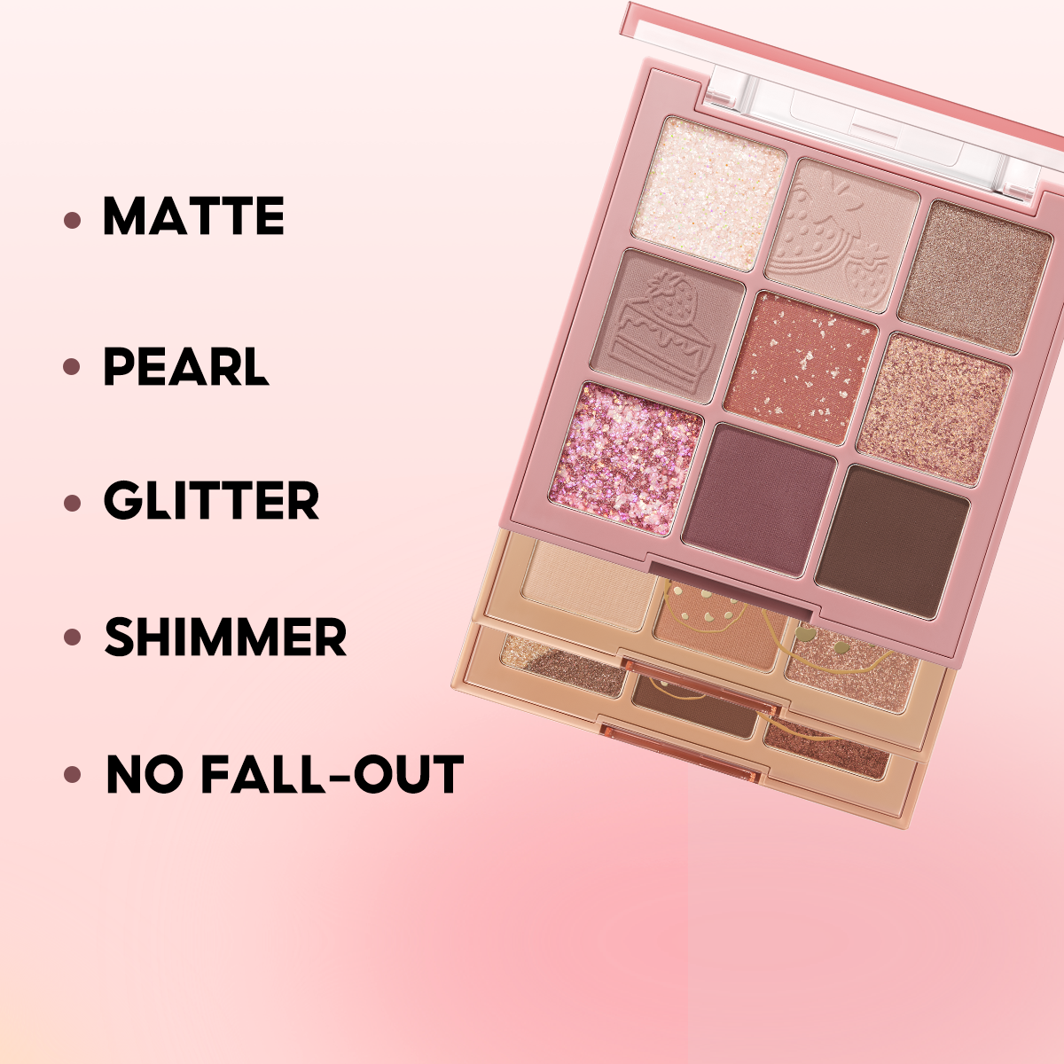 CARSLAN Nude Pink Eyeshadow Palette, 9 Matte Neutral Shades for Effortless Everyday Looks, Longwear, Ultra-Blendable, Rich Colors for Travel