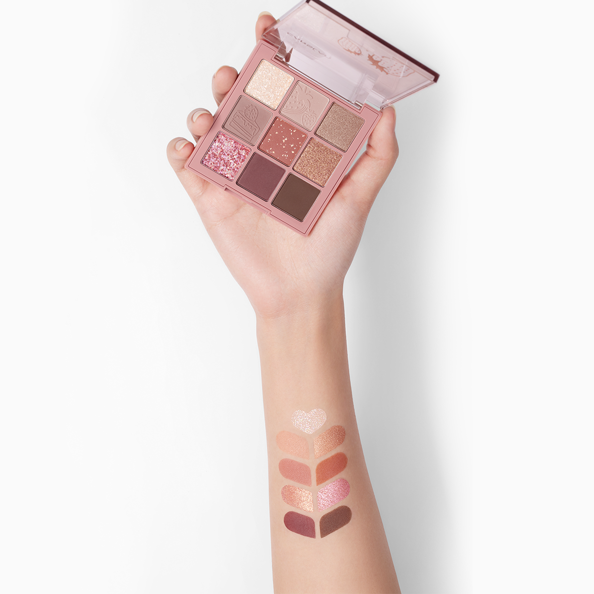 CARSLAN Nude Pink Eyeshadow Palette, 9 Matte Neutral Shades for Effortless Everyday Looks, Longwear, Ultra-Blendable, Rich Colors for Travel