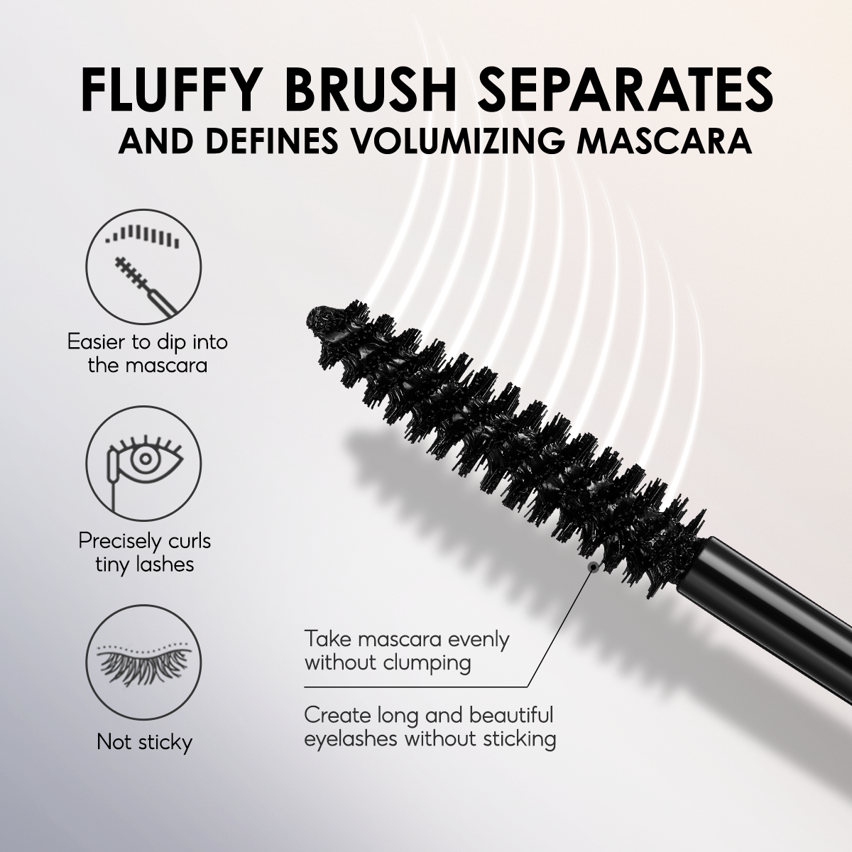 CARSLAN Volume Mascara Original Lengthening Mascara Cruelty Free Lash, No Flaking, No Clumping, Very Black