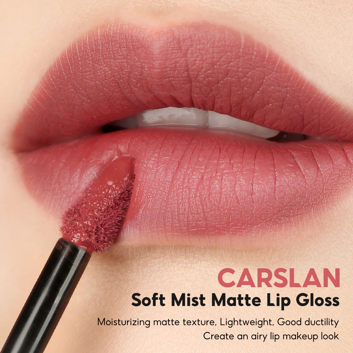 CARSLAN Matte Finish Liquid Lipstick, Long Lasting High Pigmented Lip Makeup, Waterproof Smudge-proof Lip Tint, Moisturizing Lip Color