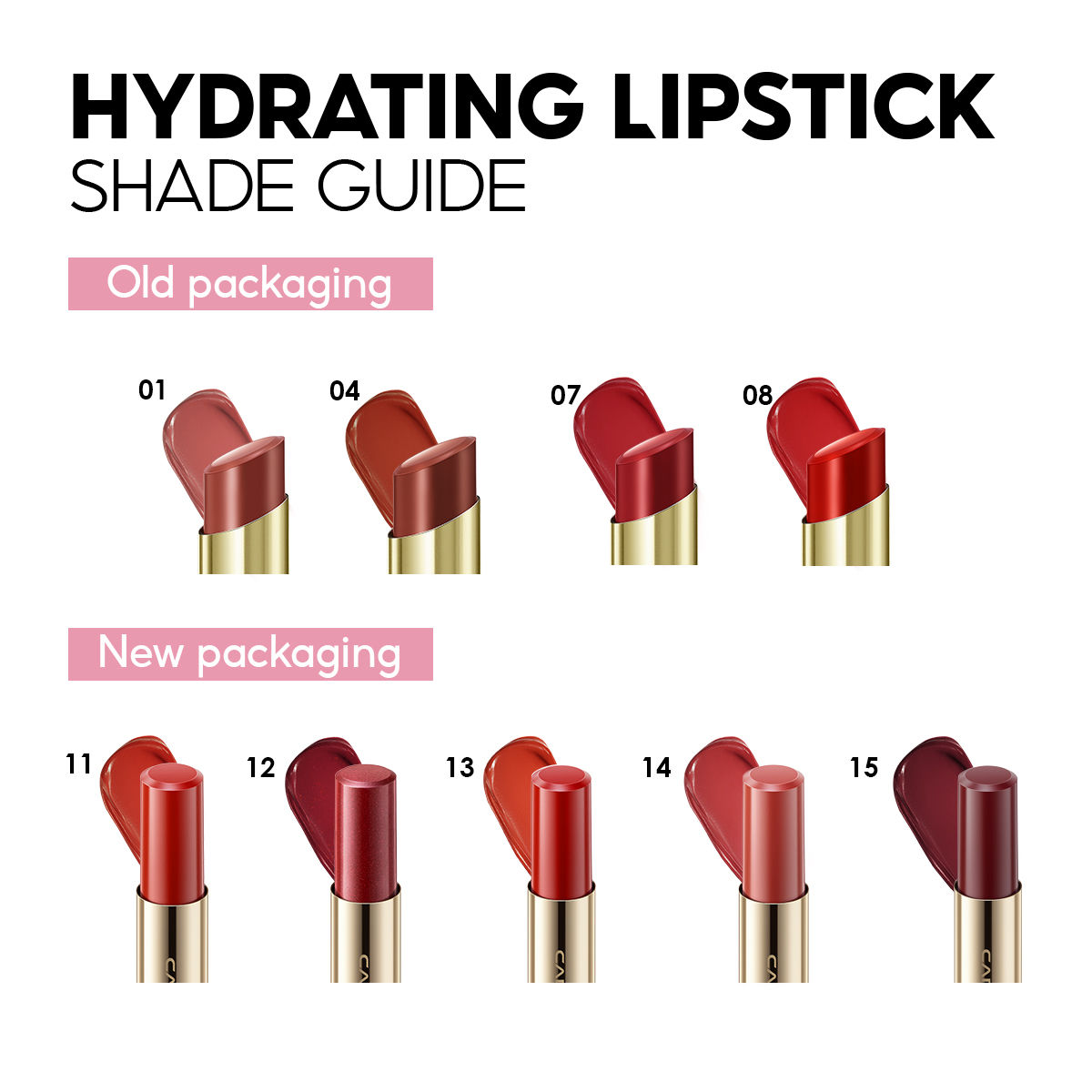 CARSLAN Moisturizing Creamy Lipstick, Long-lasting High Pigmented Lip Color, Smooth, Hydrating