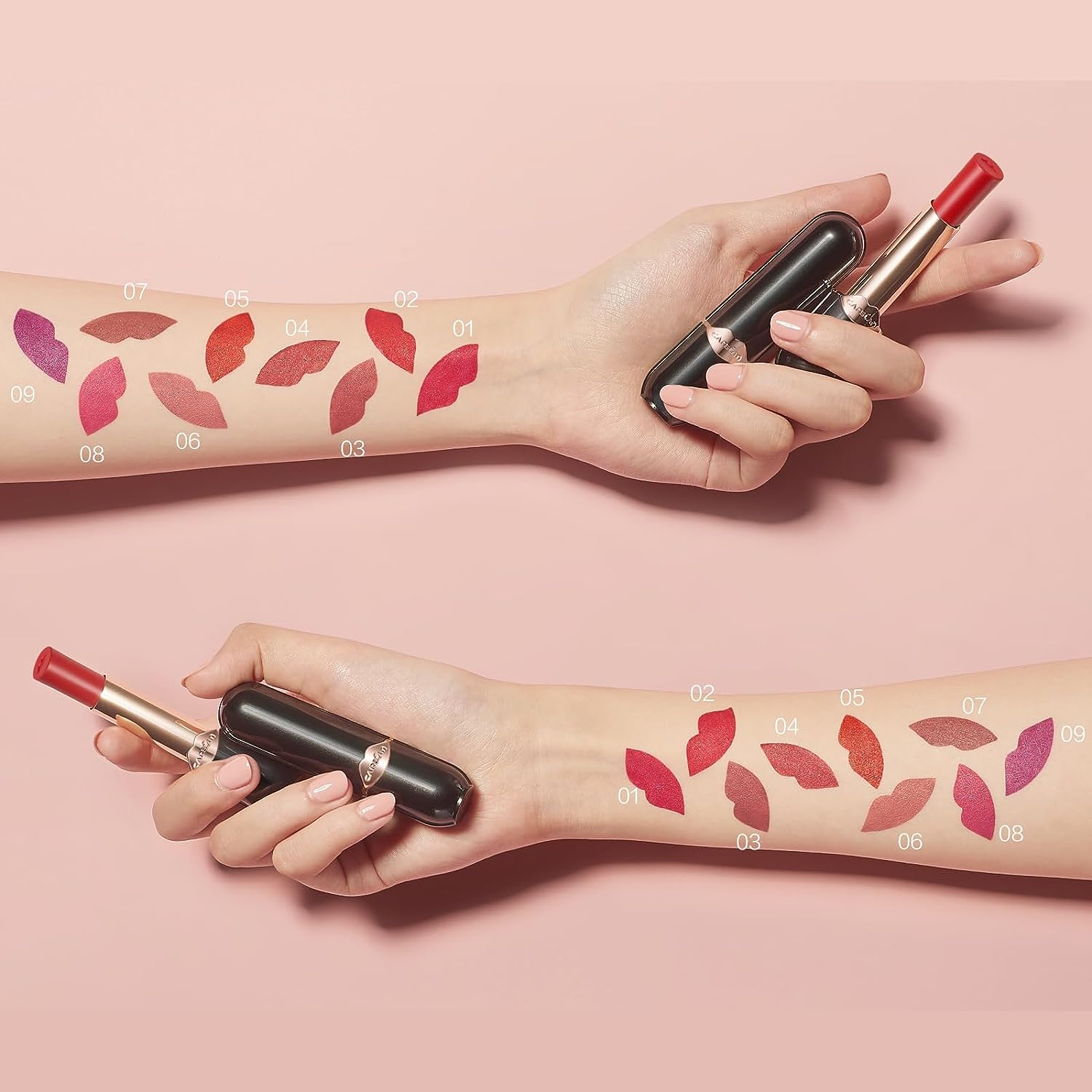 CARSLAN True Velvet Matte Lipstick, Hydrating High Pigmented Lip Color Long Lasting Lip Makeup for Women