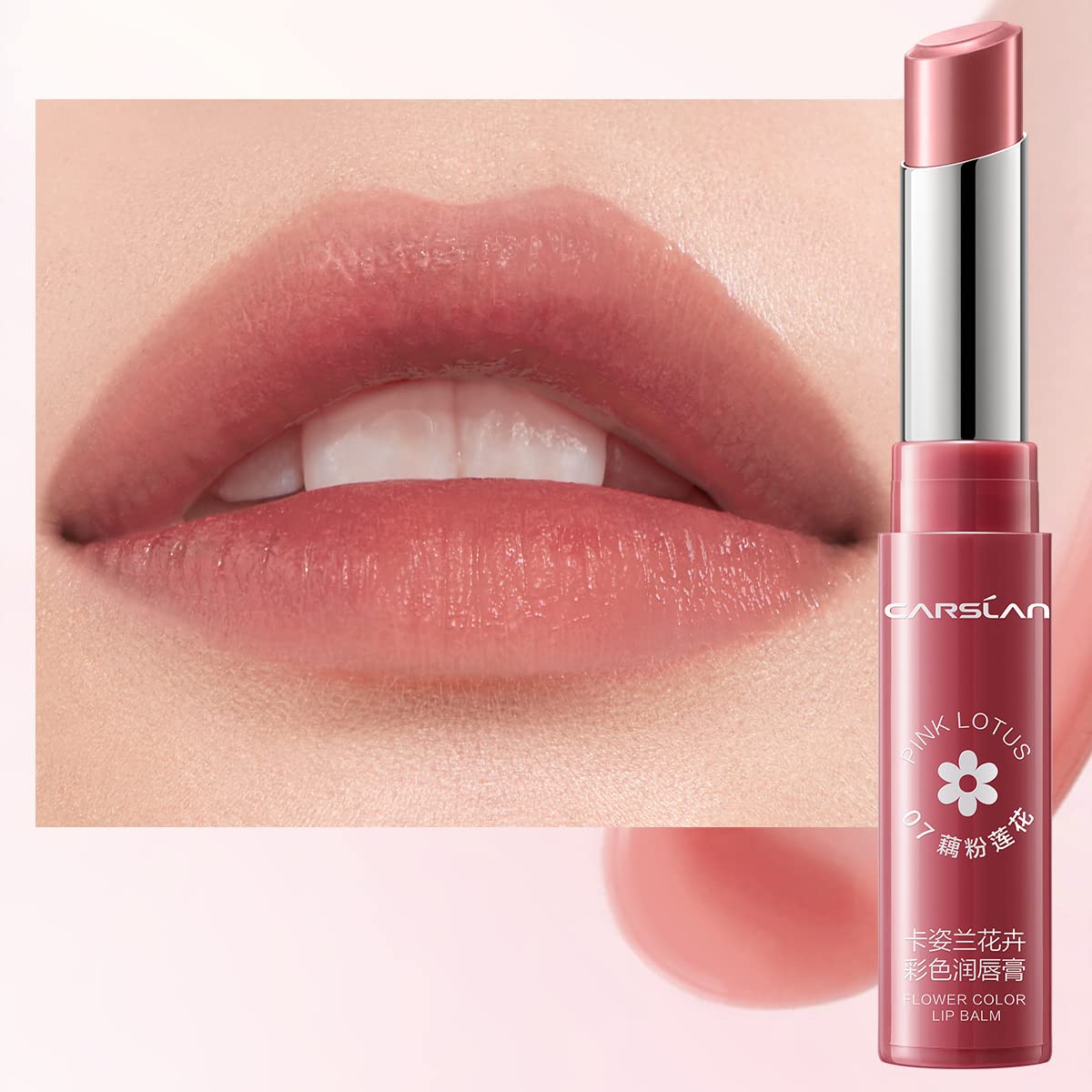 Carslan Rose Moisturizing Lipstick Nutritious Lip Balm - Longlasting Repair Dry Chapped Lip