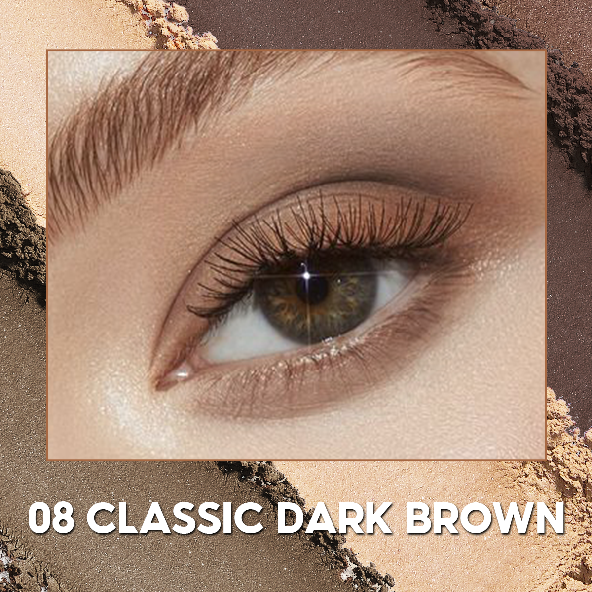 CARSLAN 4 Color Nude Eyeshadow Palette Makeup, 12H Longlasting Highly Pigmented Eye Shadow Palette with Blendable Matte, Glitter and Shimmer Finishes