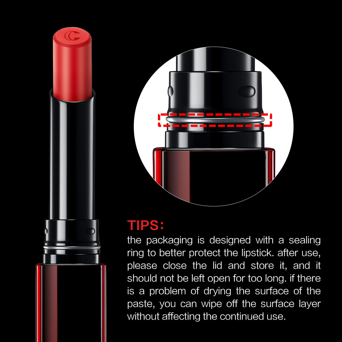 CARSLAN Light Cream Longwear Lipstick, 12H Longlasting Matte Lipstick, High Impact Lip color with Moisturizing Formula with Vitamin E,0.06 Oz