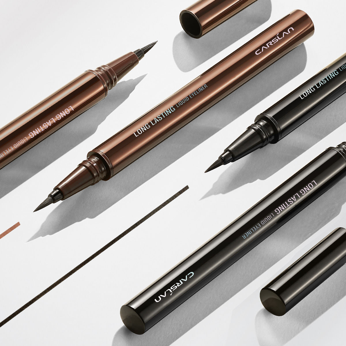 CARSLAN Longlasting Liquid Eyeliner, Waterproof, Smudgeproof, 12H Longwear Eye Liner Pencil