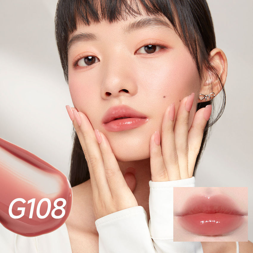 CARSLAN Hydrating Lip Gloss Serum, Moisturizing, Plumping, Shiny Lip Glow, Tinted Lip Care with Vitamin E, Crithmum Maritimum Essential oil