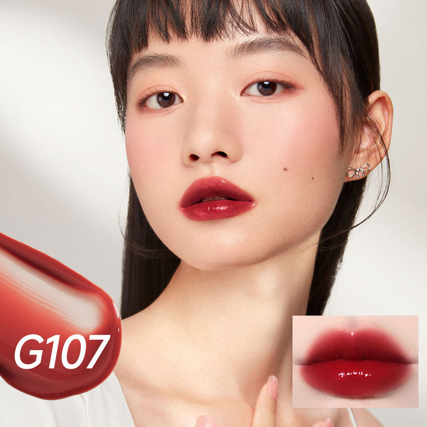 CARSLAN Hydrating Lip Gloss Serum, Moisturizing, Plumping, Shiny Lip Glow, Tinted Lip Care with Vitamin E, Crithmum Maritimum Essential oil