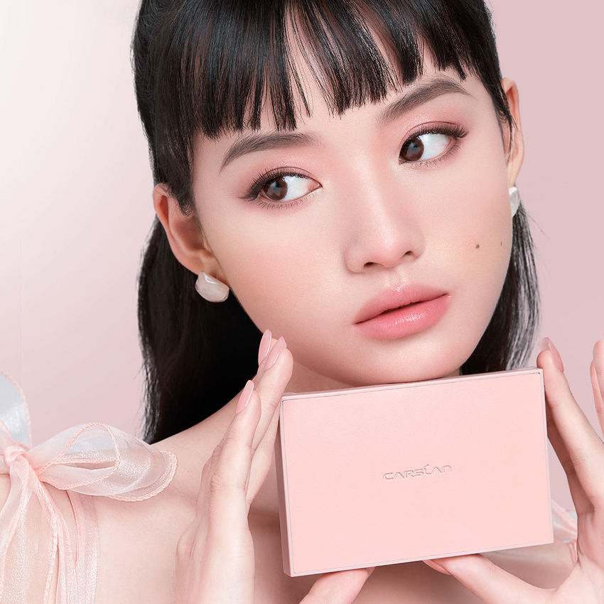 CARSLAN 10 Color Matte Shimmer Eyeshadow Palette, Highly Pigmented Nude Eye Shadow Makeup Palette with Warm Neutrals