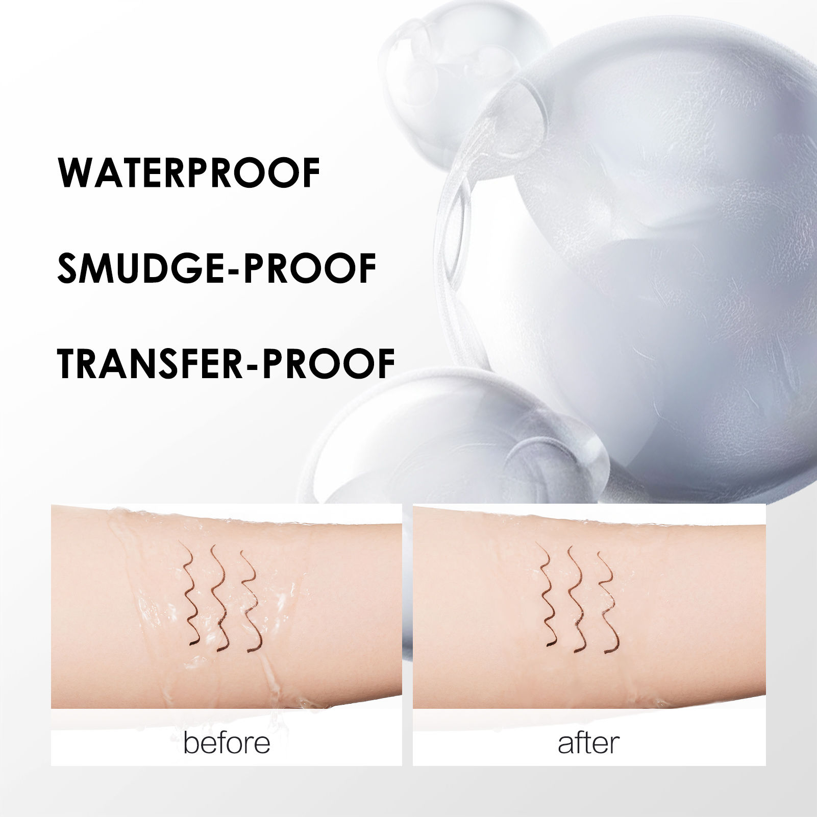 CARSLAN Slender Smooth Liquid Eyeliner, Black Eyeliner Liquid Liner, 12H Longlasting Eyeliners, Waterproof & Smudgeproof High Pigmented Eyeliners for Eye Makeup, Black