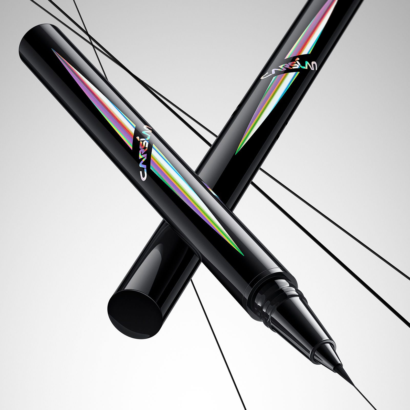 CARSLAN Slender Smooth Liquid Eyeliner, Black Eyeliner Liquid Liner, 12H Longlasting Eyeliners, Waterproof & Smudgeproof High Pigmented Eyeliners for Eye Makeup, Black