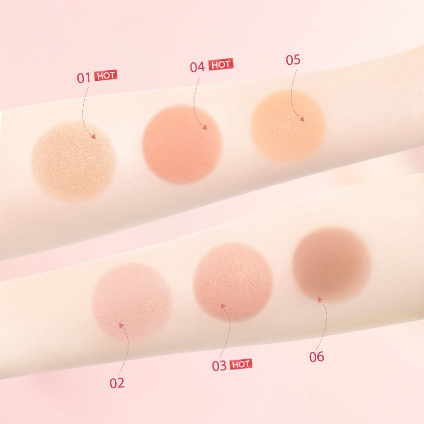 CARSLAN Face Blush Powder Makeup, Matte Finish Blush, Smooth, Blendable and Buildable Cheek color - Single Color Blush