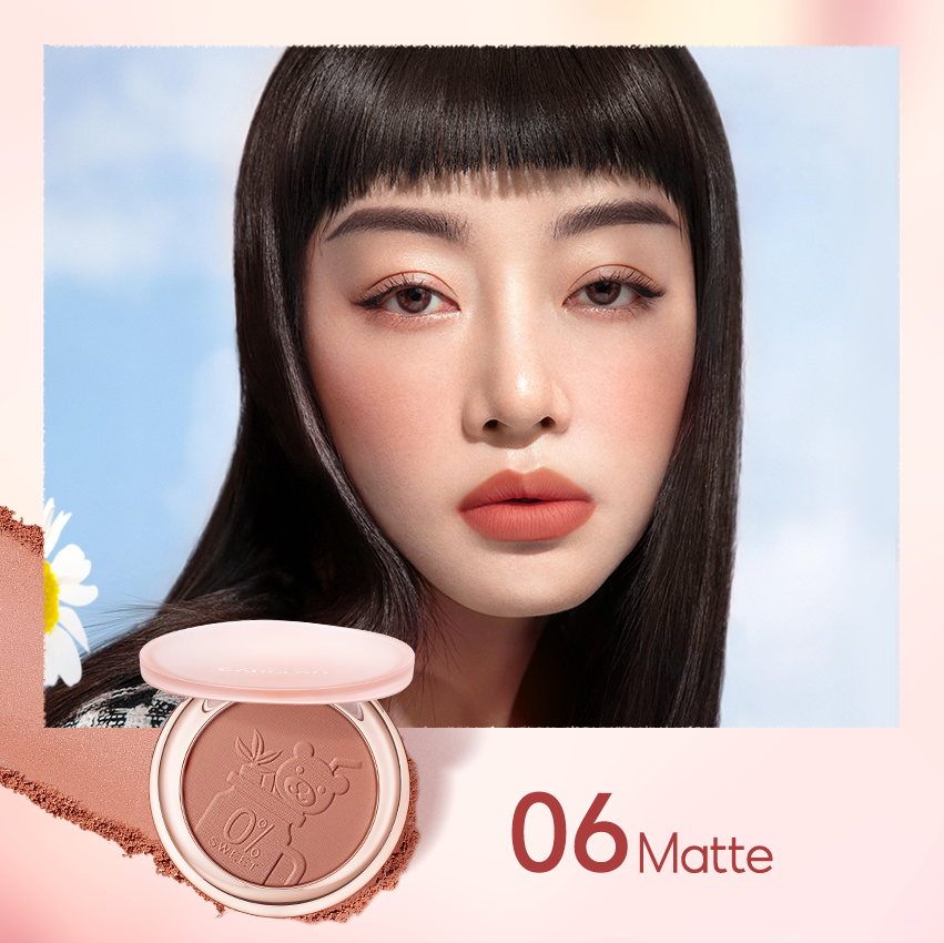 CARSLAN Face Blush Powder Makeup, Matte Finish Blush, Smooth, Blendable and Buildable Cheek color - Single Color Blush