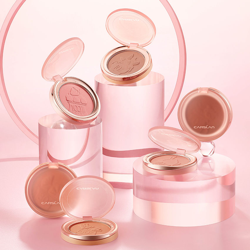 CARSLAN Face Blush Powder Makeup, Matte Finish Blush, Smooth, Blendable and Buildable Cheek color - Single Color Blush