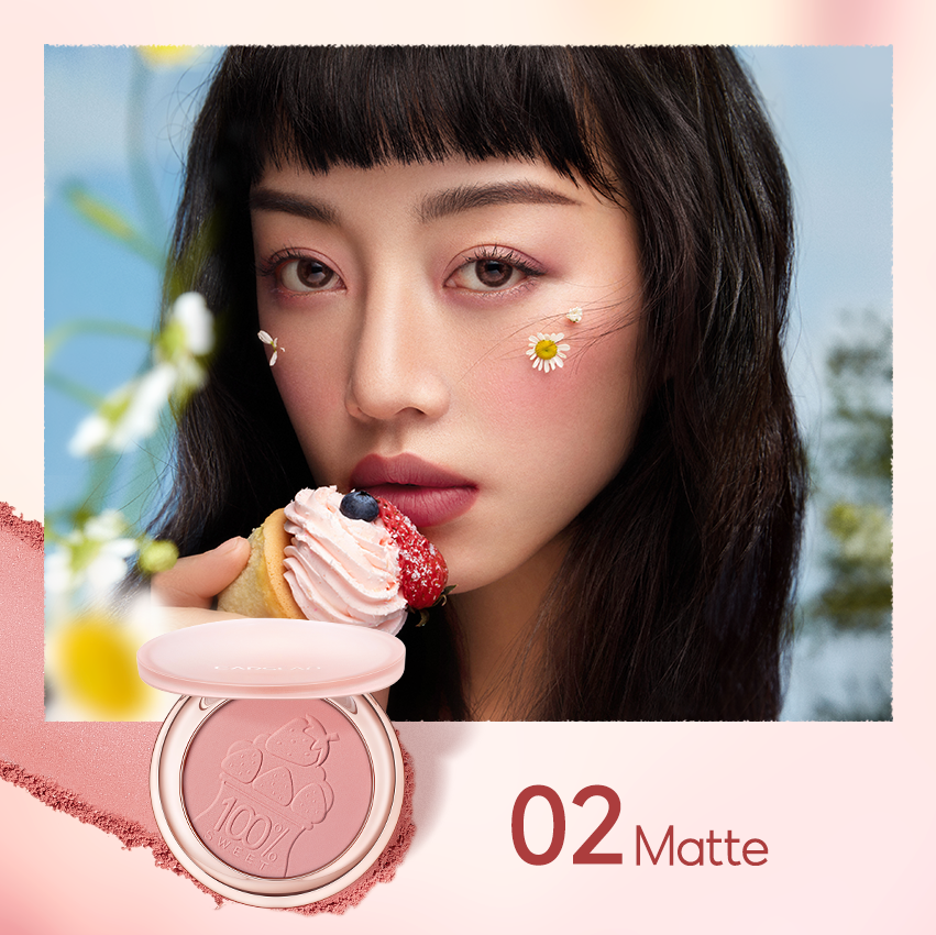 CARSLAN Face Blush Powder Makeup, Matte Finish Blush, Smooth, Blendable and Buildable Cheek color - Single Color Blush