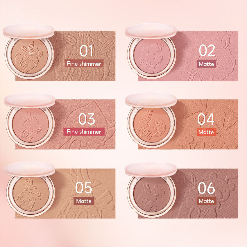 CARSLAN Face Blush Powder Makeup, Matte Finish Blush, Smooth, Blendable and Buildable Cheek color - Single Color Blush