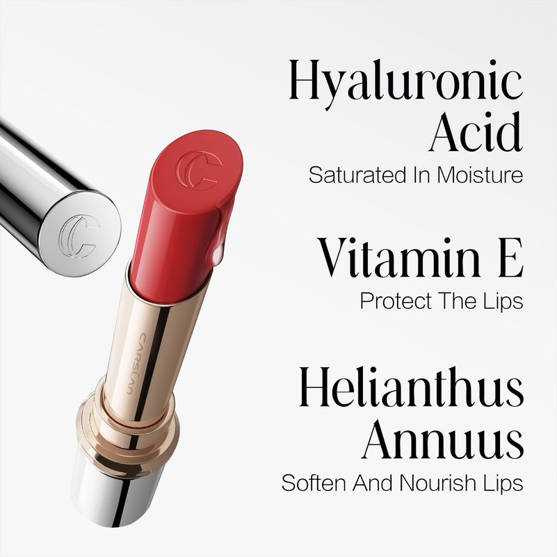 CARSLAN Flood Kissed Lipstick, Hydrating Lip Color Makeup, Natural Lip Gloss Finish with Hyaluronic Acid Formula, Shiny, Smooth