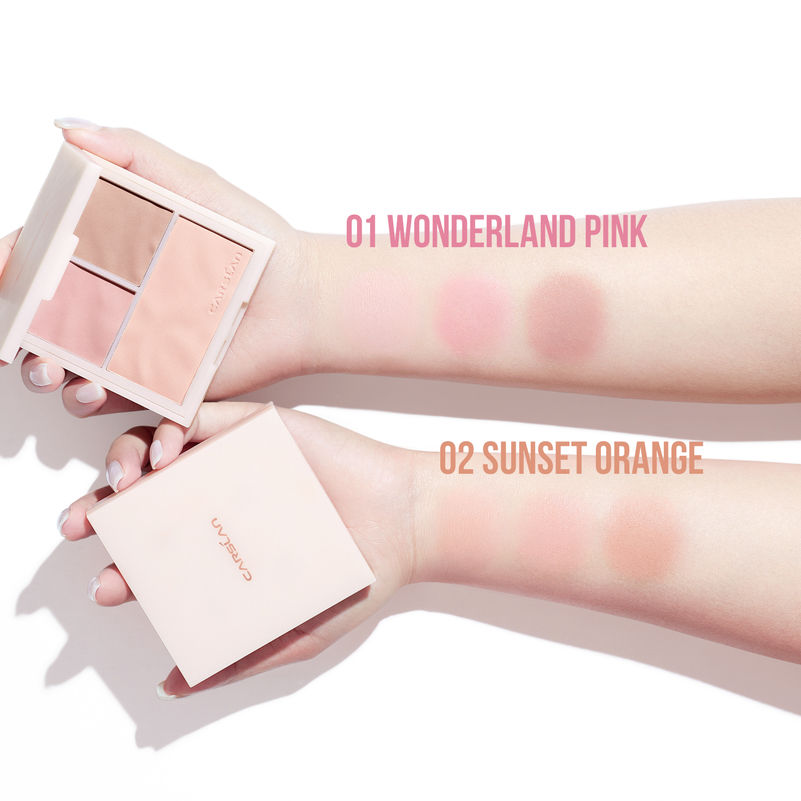 CARSLAN Three Colors Plumper Cheek Palette, 10.5g/0.37Oz