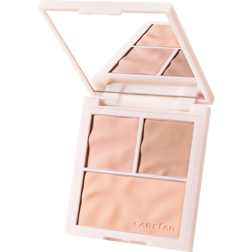 CARSLAN Three Colors Plumper Cheek Palette, 10.5g/0.37Oz