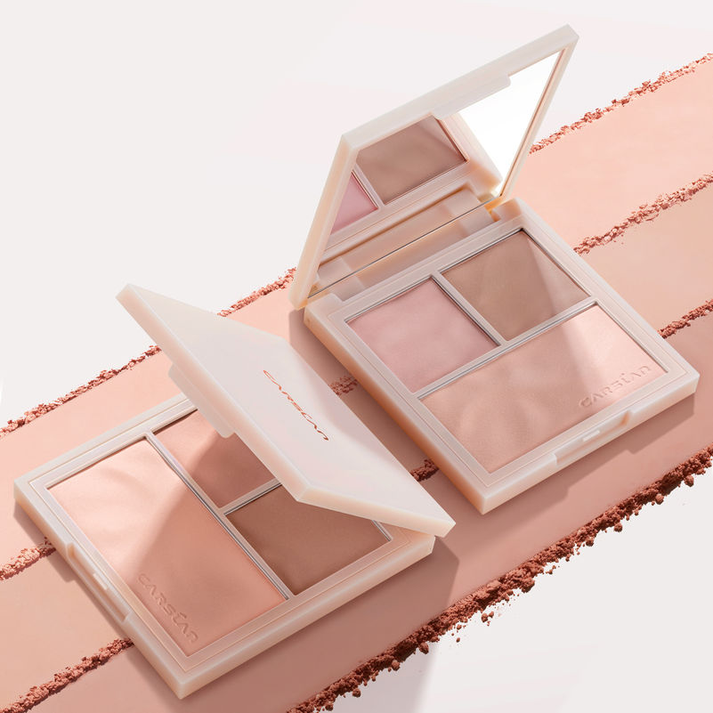 CARSLAN Three Colors Plumper Cheek Palette, 10.5g/0.37Oz