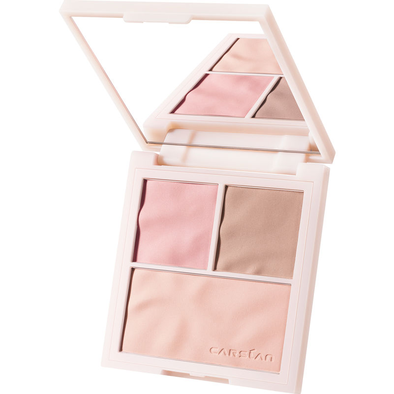 CARSLAN Three Colors Plumper Cheek Palette, 10.5g/0.37Oz