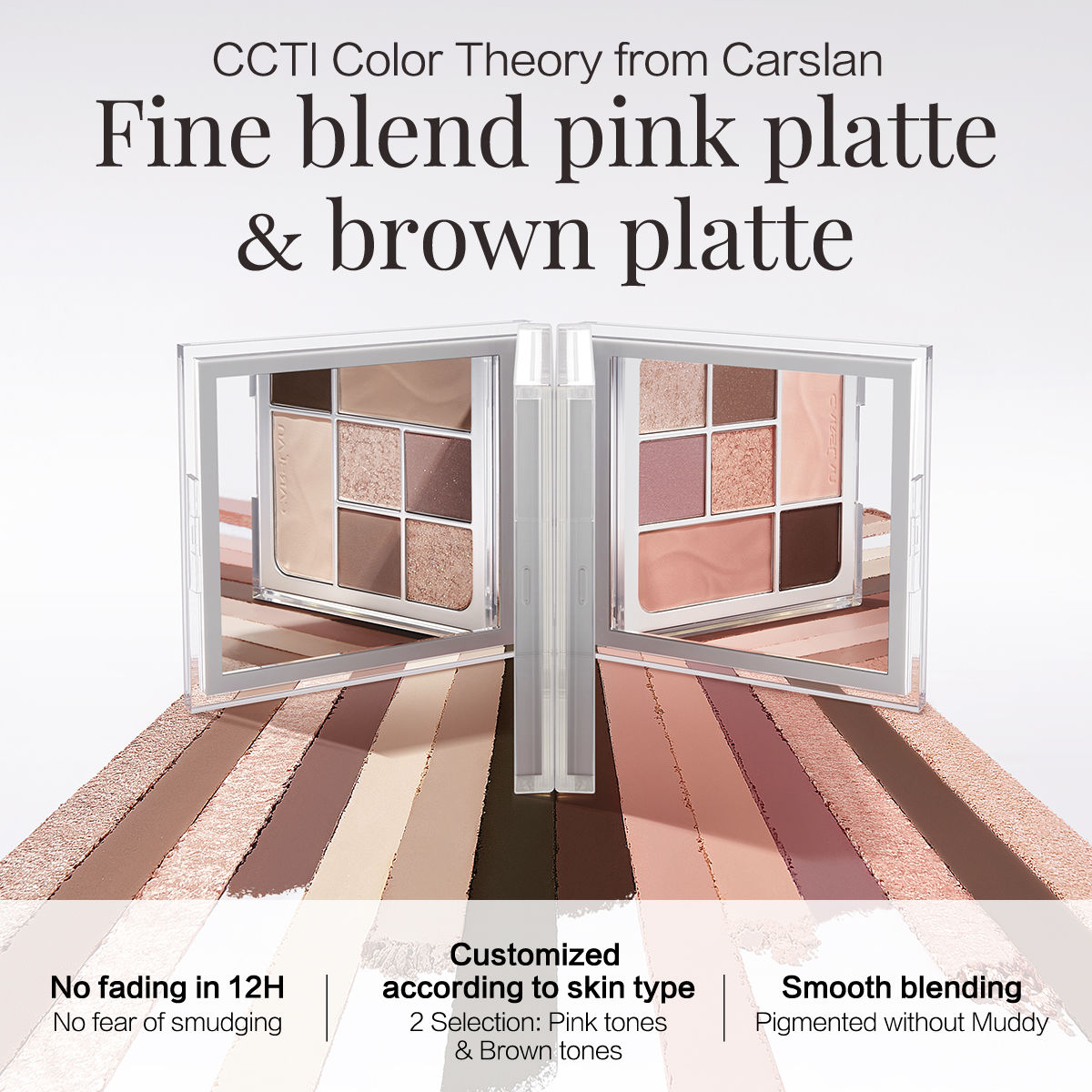 CARSLAN Soft Mist Essence Seven Color Product Name Eyeshadow Palette, 10g/0.35Oz