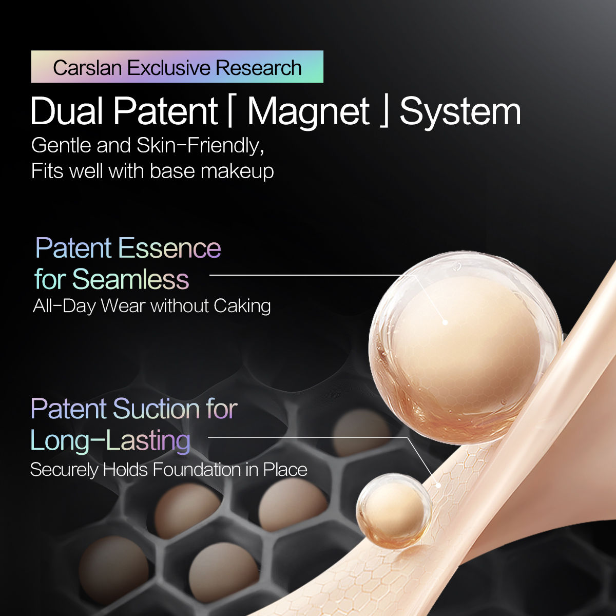 CARSLAN Black Magnet Soft Focus Primer, 30g/1.058Oz