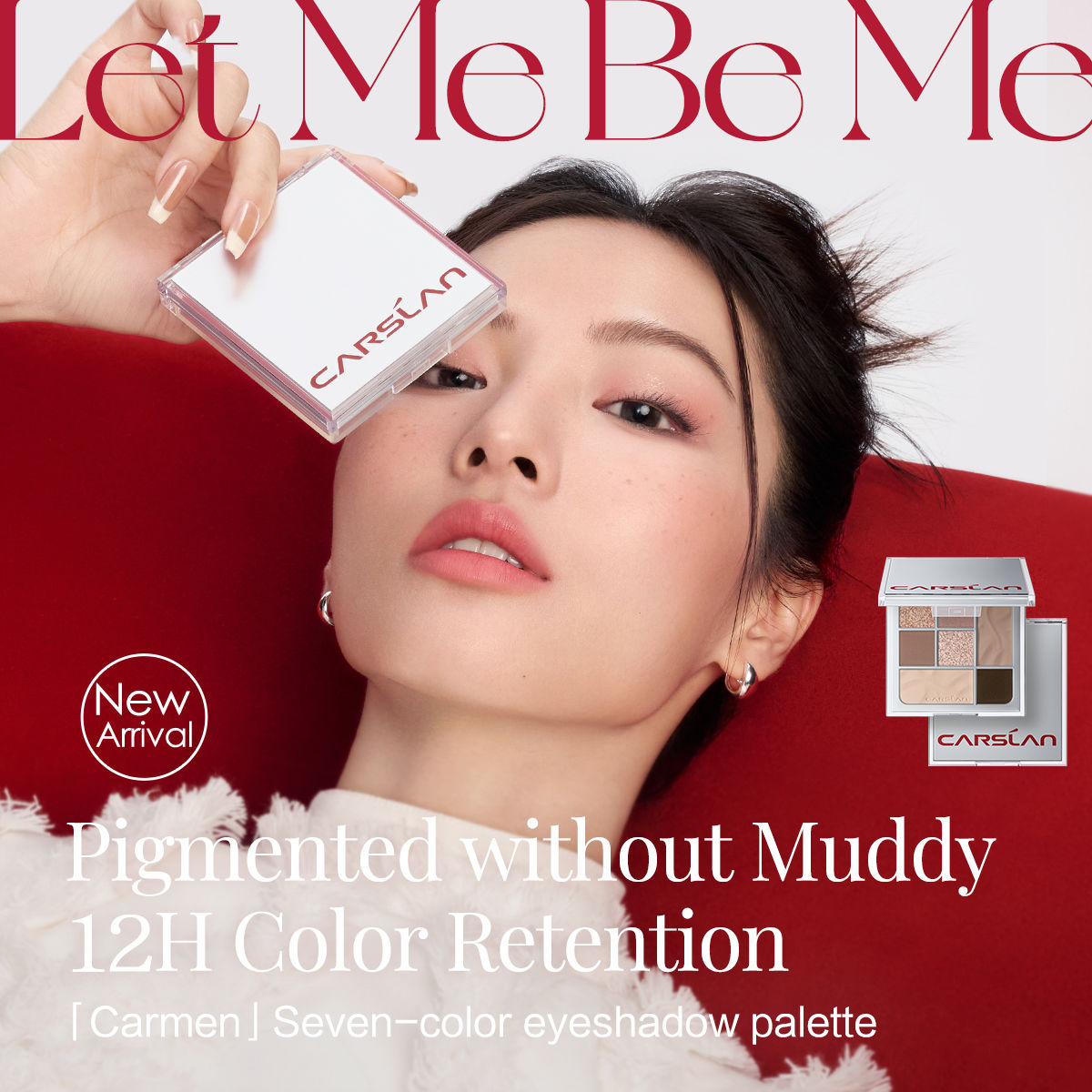 CARSLAN Soft Mist Essence Seven Color Product Name Eyeshadow Palette, 10g/0.35Oz