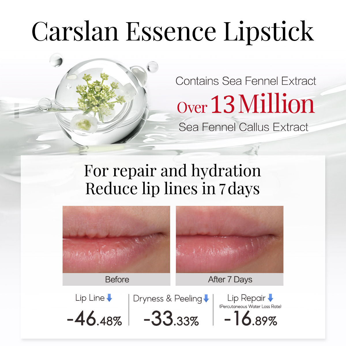 CARSLAN Velvet Essence Lipstick, 3.2g/0.11Oz