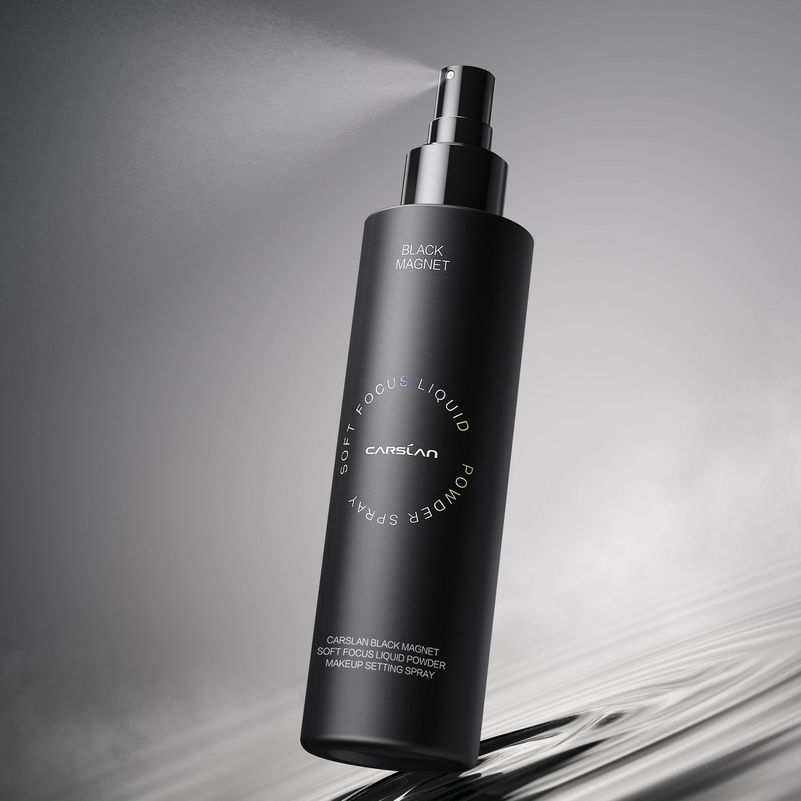 CARSLAN Black Magnet Soft Focus Liquid Powder Makeup Setting Spray, 100ml/3.4 Fl.Oz