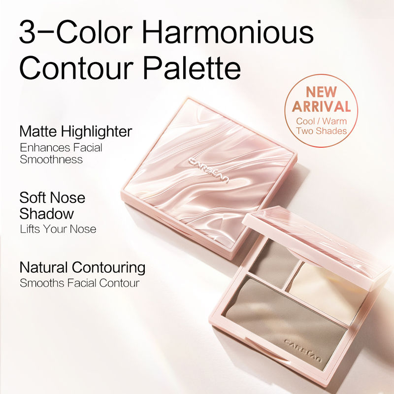 CARSLAN Dual-Effect 3D Highlighter and Contouring Powder Palette, 18g/0.68oz