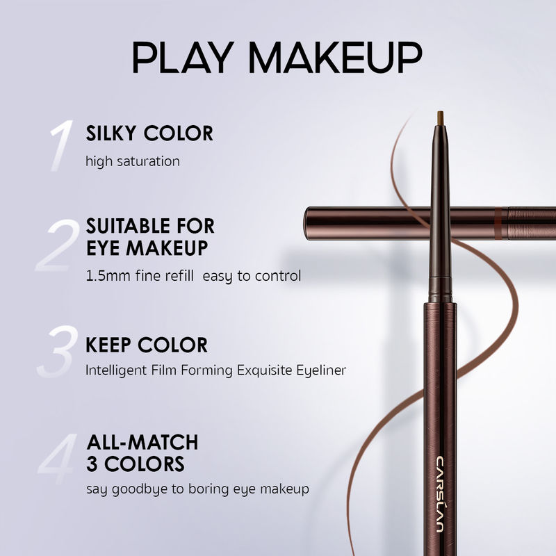 CARSLAN Longlasting Eyeliner Pencil, 12H Longlasting Eyeliners