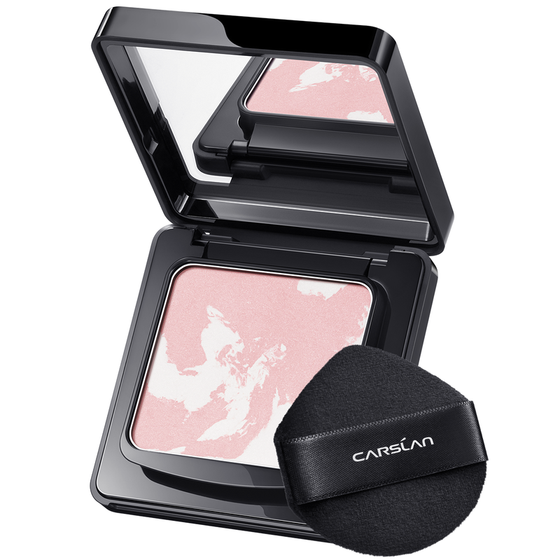 CARSLAN Black Magnet Pressed Setting Powder, 24H Longlasting Oil Control Translucent Powder, Poreless, Waterproof, Lightweight, No Caking