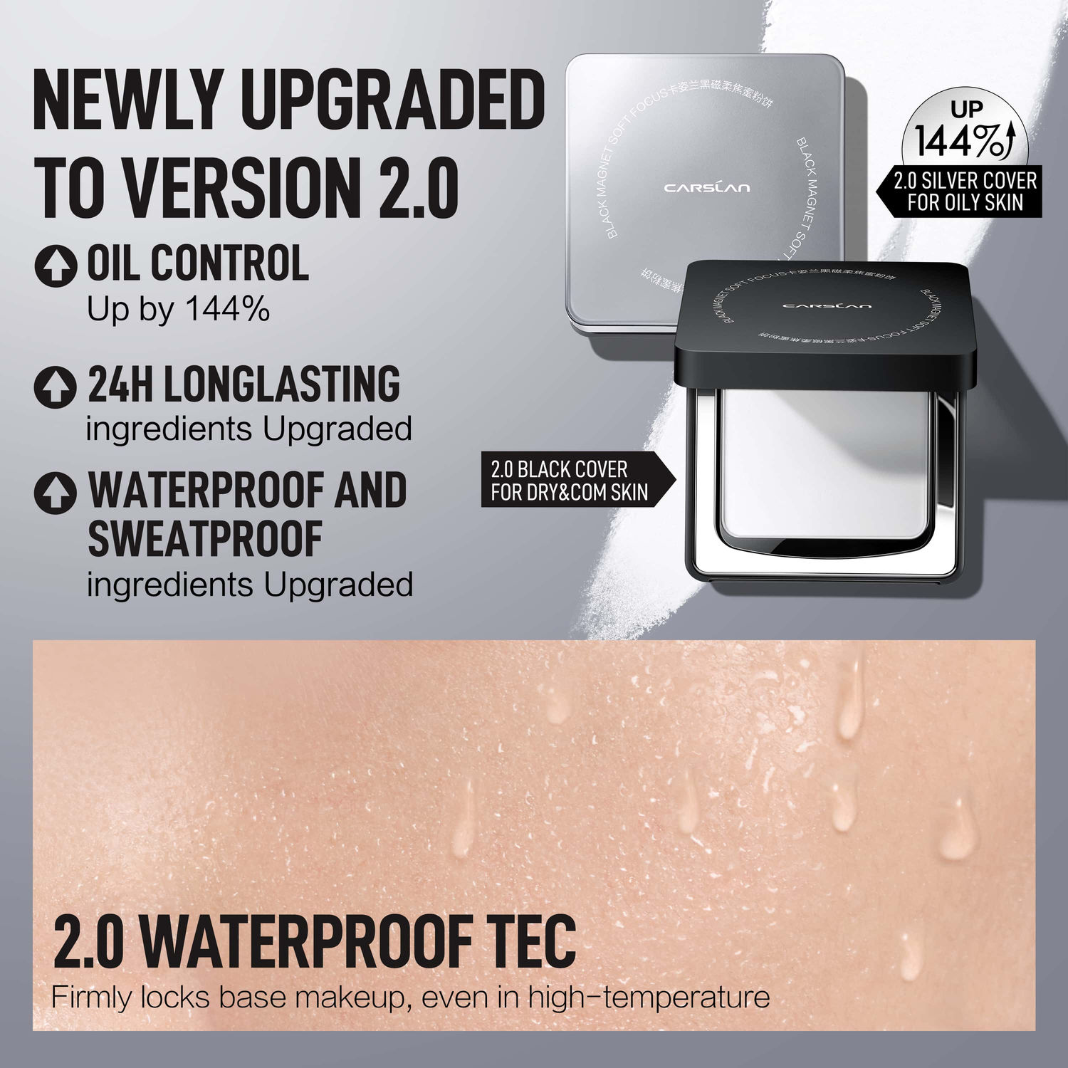 [2.0]CARSLAN Black Magnet Soft Focus Powder, 8g/0.28Oz