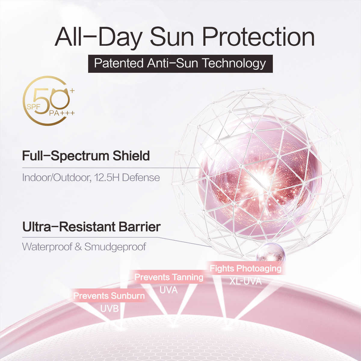 Carslan Mositure Sunscreen Lotion SPF50+ PA+++ Hydrating Smooth Brighten Natural Mutitasker Tinted Cream 35g