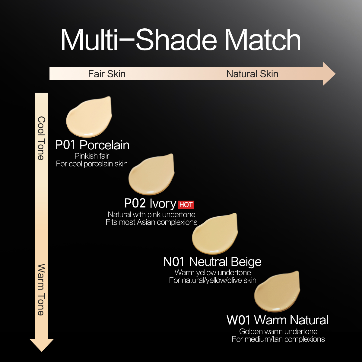 CARSLAN Black Magnet Foundation 24H Natural Blurring Flawless Coverage, 30g/1.02fl Oz