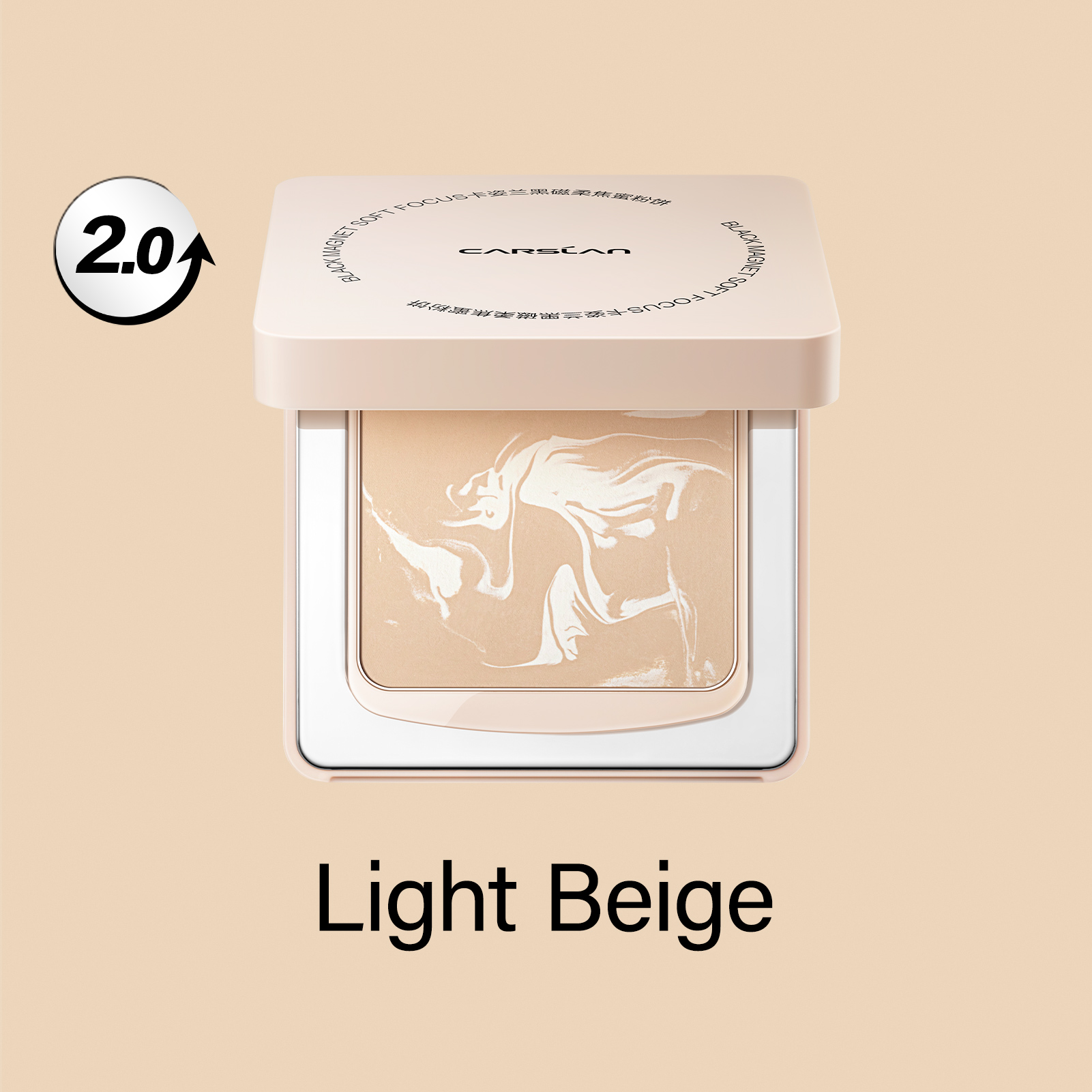 [2.0] CARSLAN Updated Version Black Magnet Loose setting & Pressed Setting Powder Duo Strong Oil Control Longlasting Waterproof Sweatproof Blurring Pores Matte  Flawless Finish