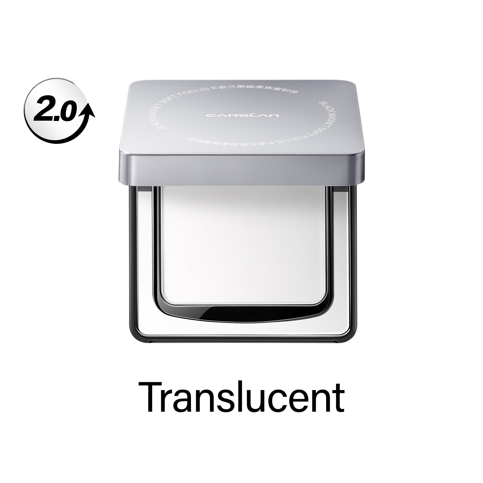 [2.0] CARSLAN Updated Version Black Magnet Loose setting & Pressed Setting Powder Duo Strong Oil Control Longlasting Waterproof Sweatproof Blurring Pores Matte  Flawless Finish