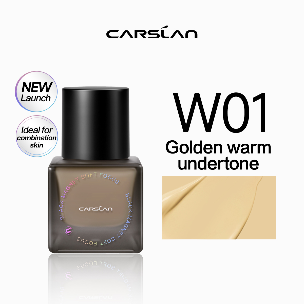 [Denim Limited] CARSLAN Black Magnet Foundation 24H Natural Blurring Flawless Coverage, 30g/1.02fl Oz