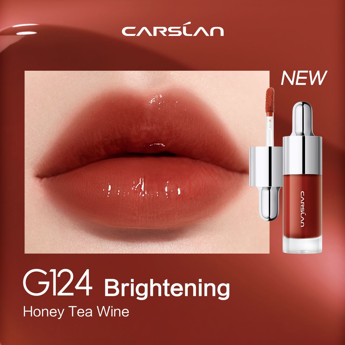 [Denim Limited] Carslan Hydrating Lip Glow Serum Moisturizing Plunping Shiny Lip Glow Tinted Lip Care 4.5g