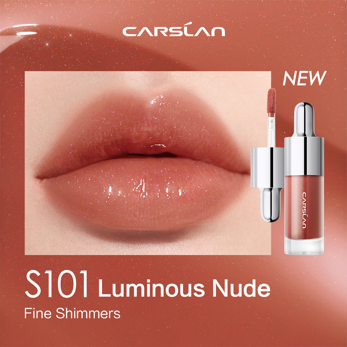 [Denim Limited] Carslan Hydrating Lip Glow Serum Moisturizing Plunping Shiny Lip Glow Tinted Lip Care 4.5g