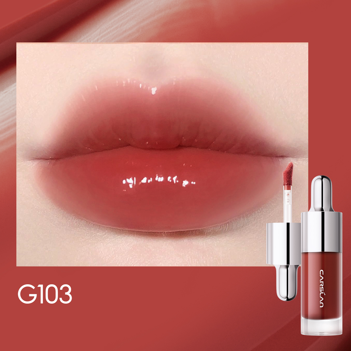 [Denim Limited] Carslan Hydrating Lip Glow Serum Moisturizing Plunping Shiny Lip Glow Tinted Lip Care 4.5g