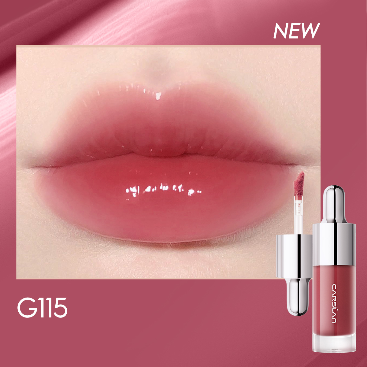 [Denim Limited] Carslan Hydrating Lip Glow Serum Moisturizing Plunping Shiny Lip Glow Tinted Lip Care 4.5g