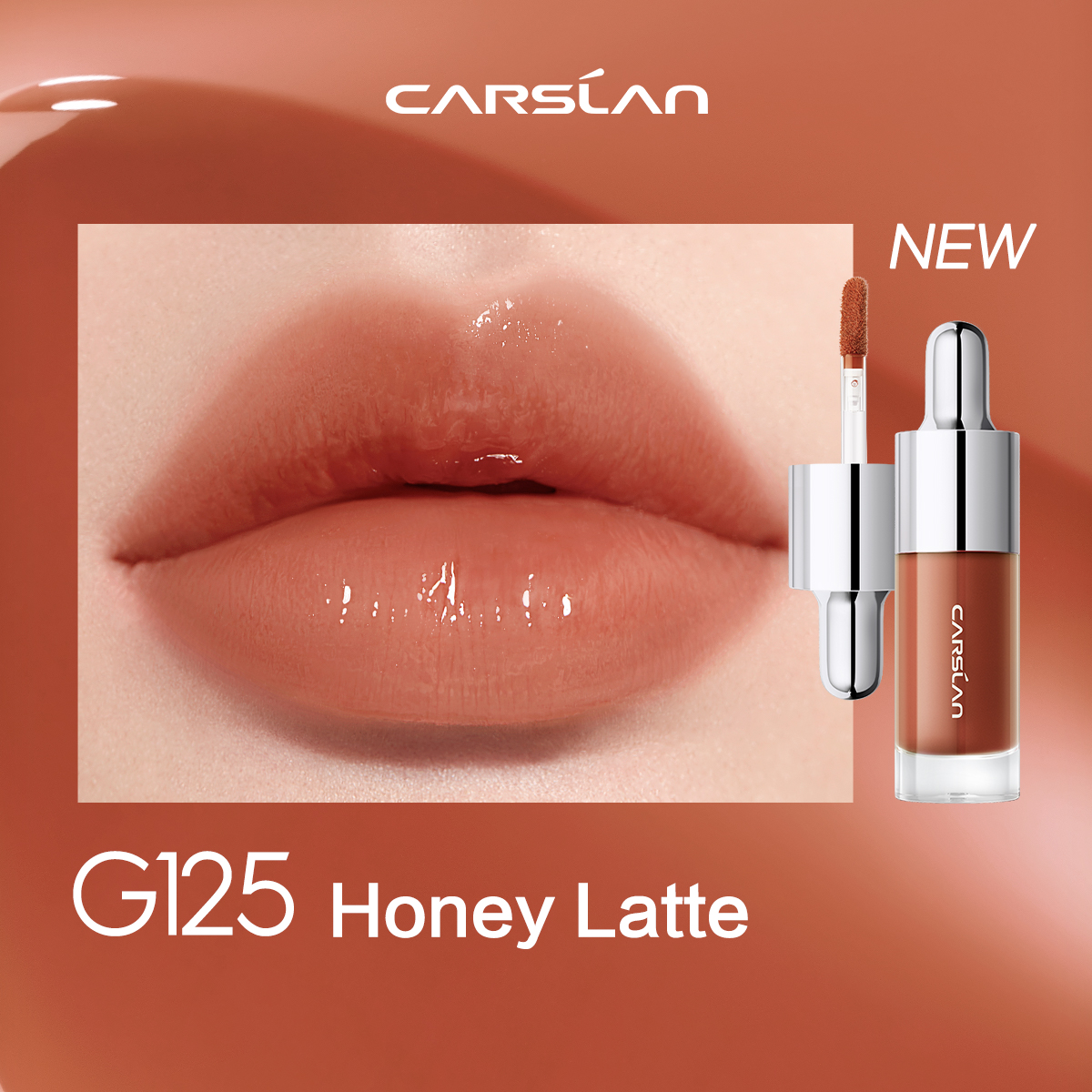 [Denim Limited] Carslan Hydrating Lip Glow Serum Moisturizing Plunping Shiny Lip Glow Tinted Lip Care 4.5g