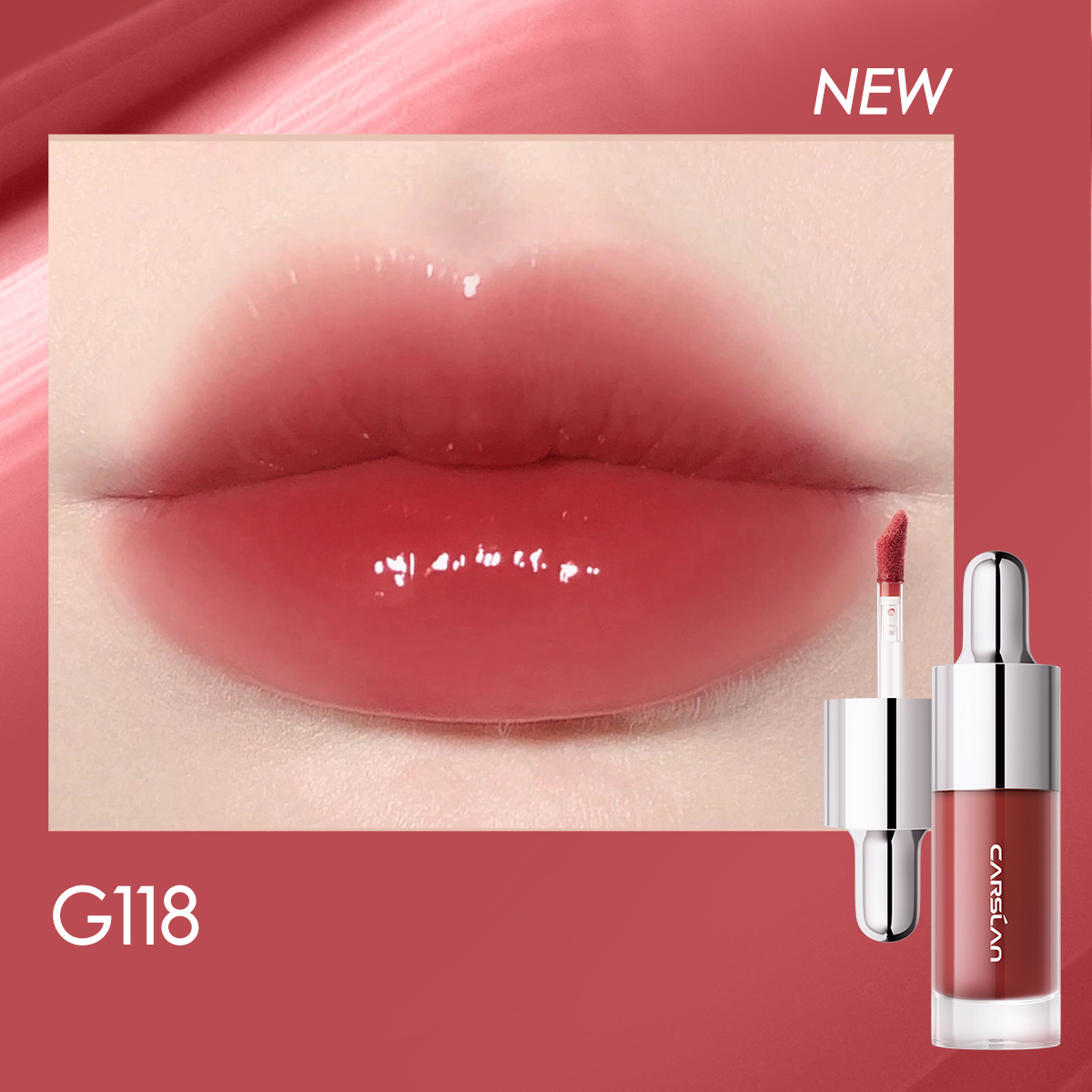 [Denim Limited] Carslan Hydrating Lip Glow Serum Moisturizing Plunping Shiny Lip Glow Tinted Lip Care 4.5g